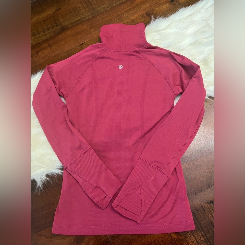 Lululemon Swiftly Speed Long Sleeve Turtleneck – Pink – Size 4 - Picture 2 of 3
